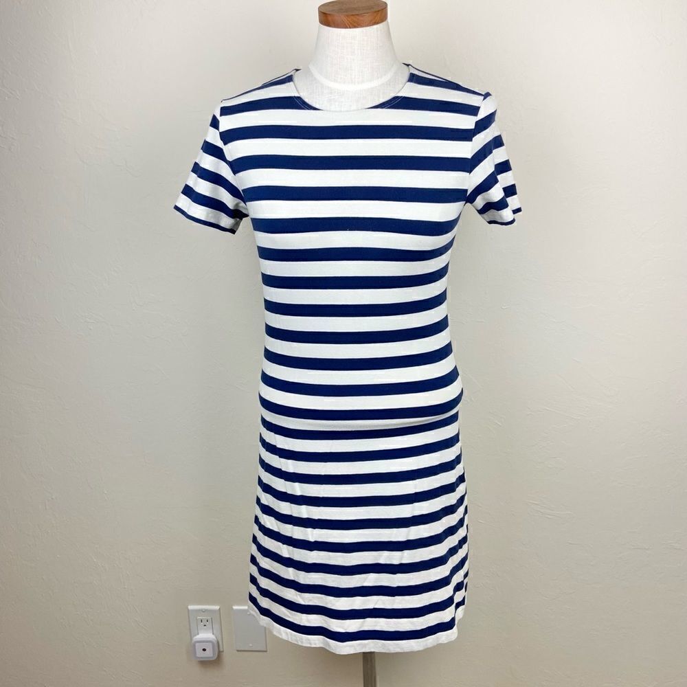 Vineyard Vines Stripe Back-Zip Short Sleeve Shirt Dress